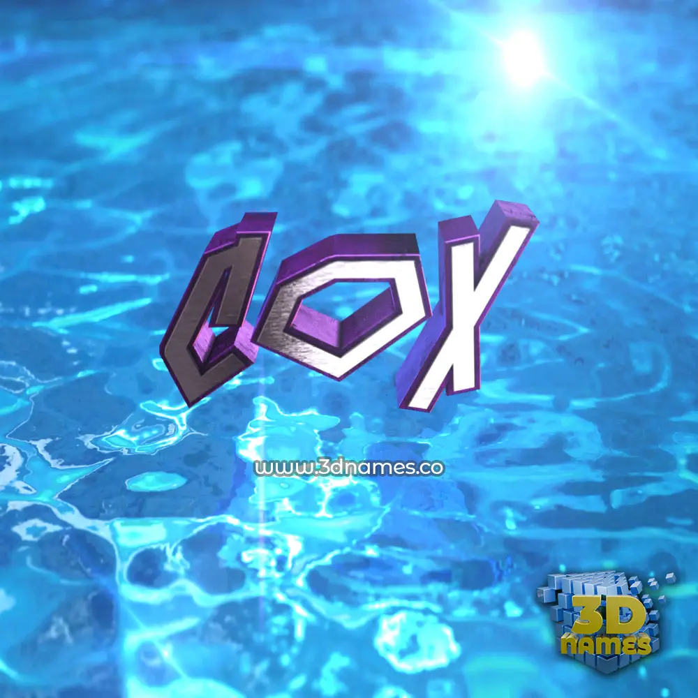 cox in Water 2015 style - 3D name wallpaper