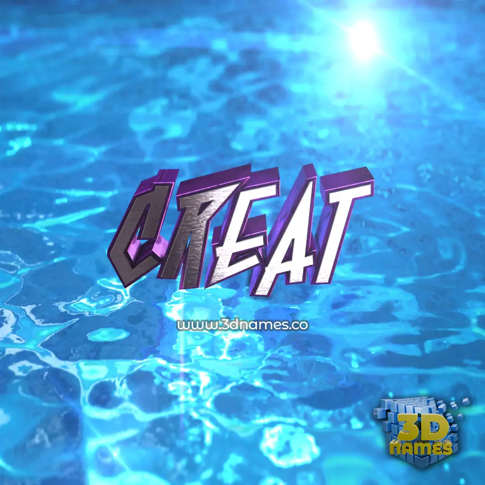 creat in Water 2015 style - 3D name wallpaper