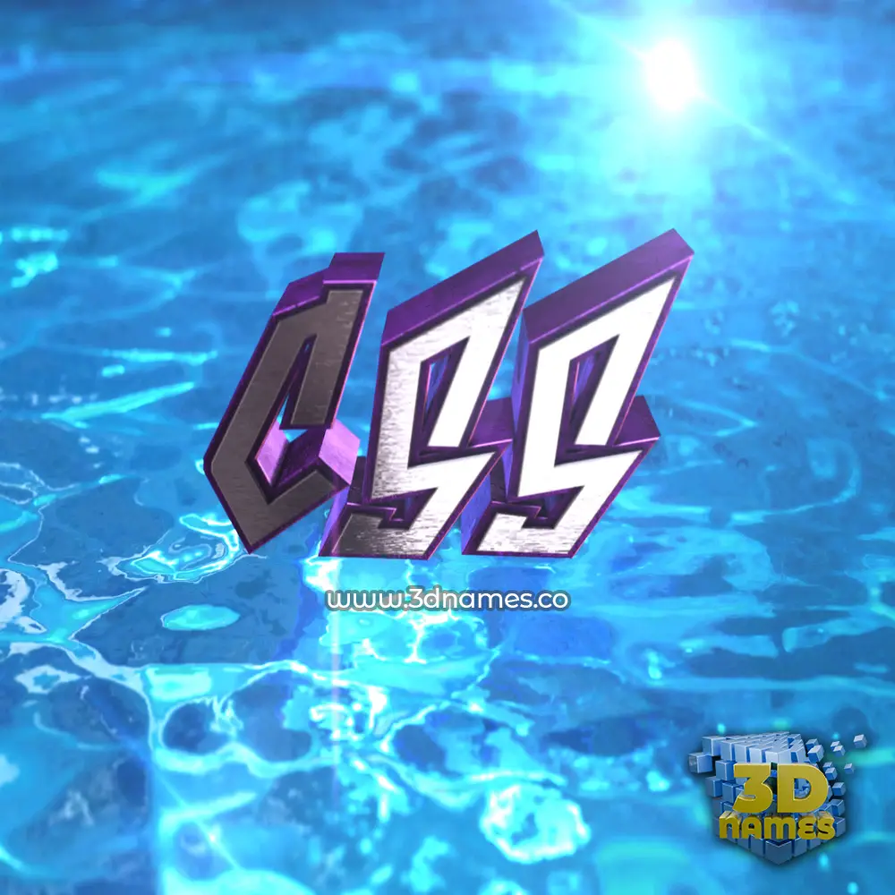 css in Water 2015 style - 3D name wallpaper