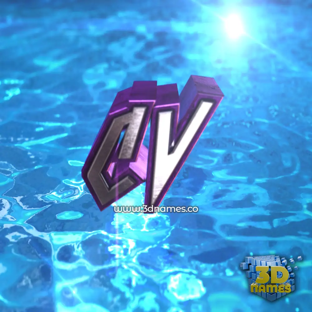 cv in Water 2015 style - 3D name wallpaper