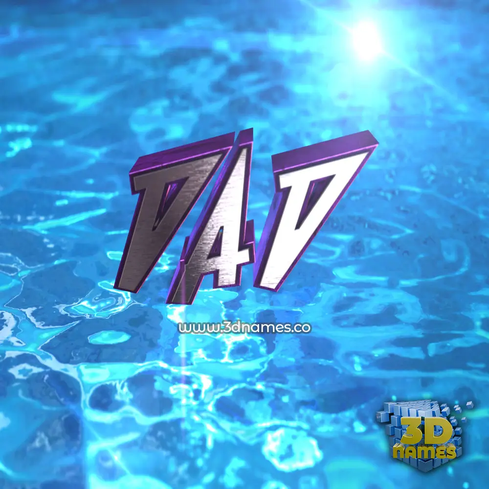dad in Water 2015 style - 3D name wallpaper