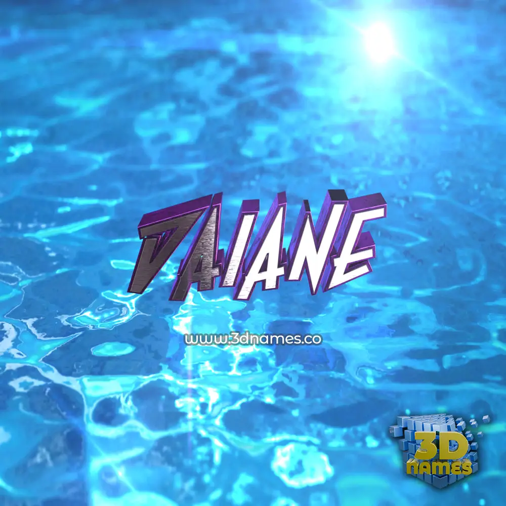daiane in Water 2015 style - 3D name wallpaper