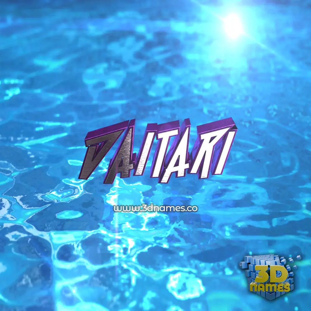 daitari in Water 2015 style - 3D name wallpaper