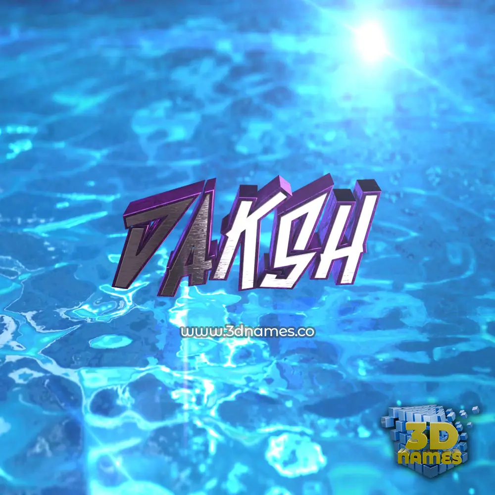daksh in Water 2015 style - 3D name wallpaper