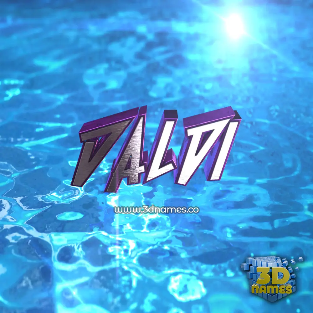 daldi in Water 2015 style - 3D name wallpaper