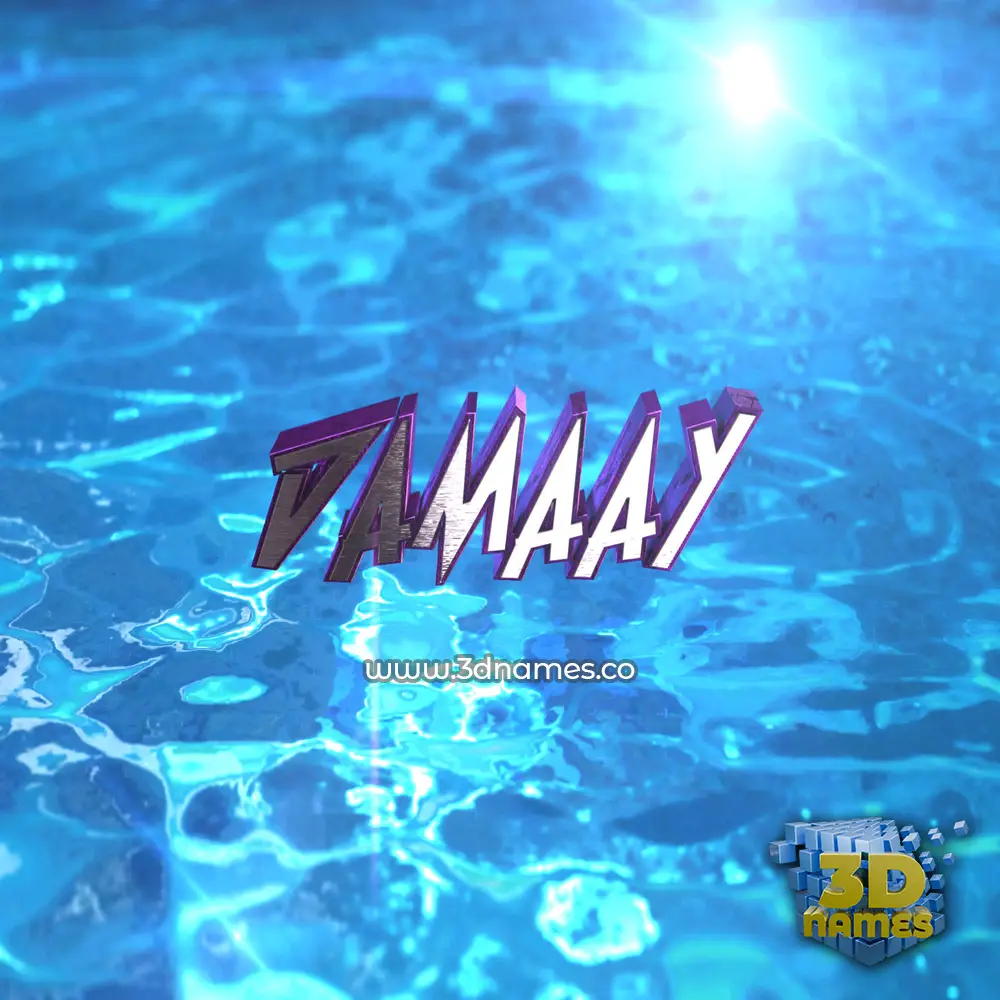 damaay in Water 2015 style - 3D name wallpaper