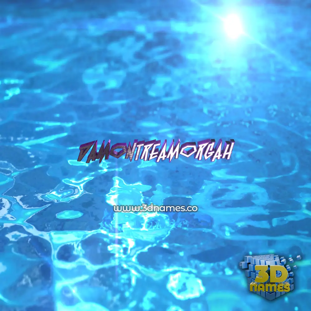 damontreamorgah in Water 2015 style - 3D name wallpaper