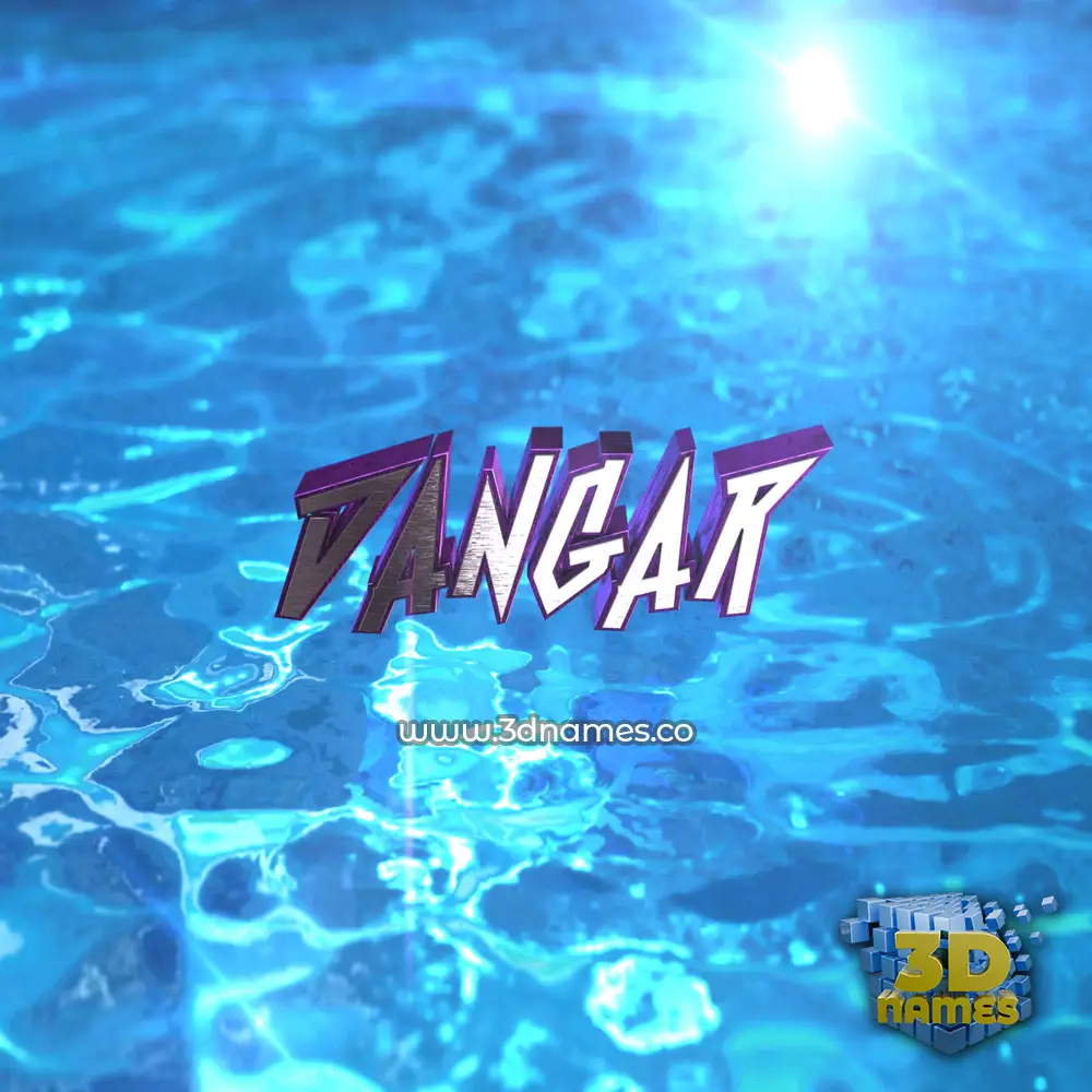 dangar in Water 2015 style - 3D name wallpaper
