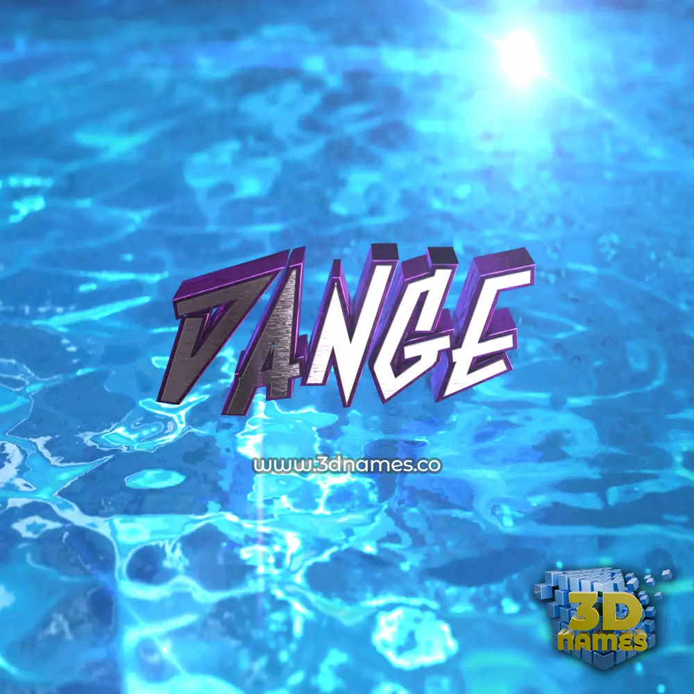 dange in Water 2015 style - 3D name wallpaper