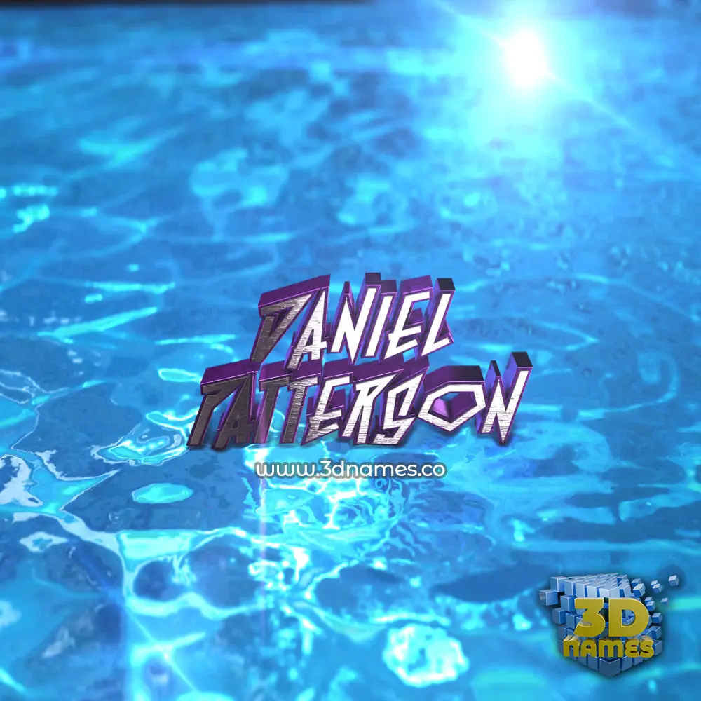daniel patterson in Water 2015 style - 3D name wallpaper