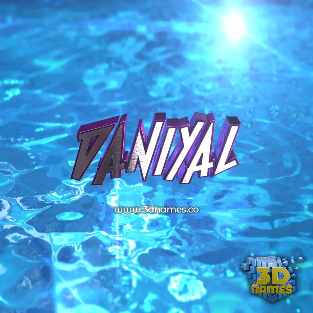 daniyal in Water 2015 style - 3D name wallpaper