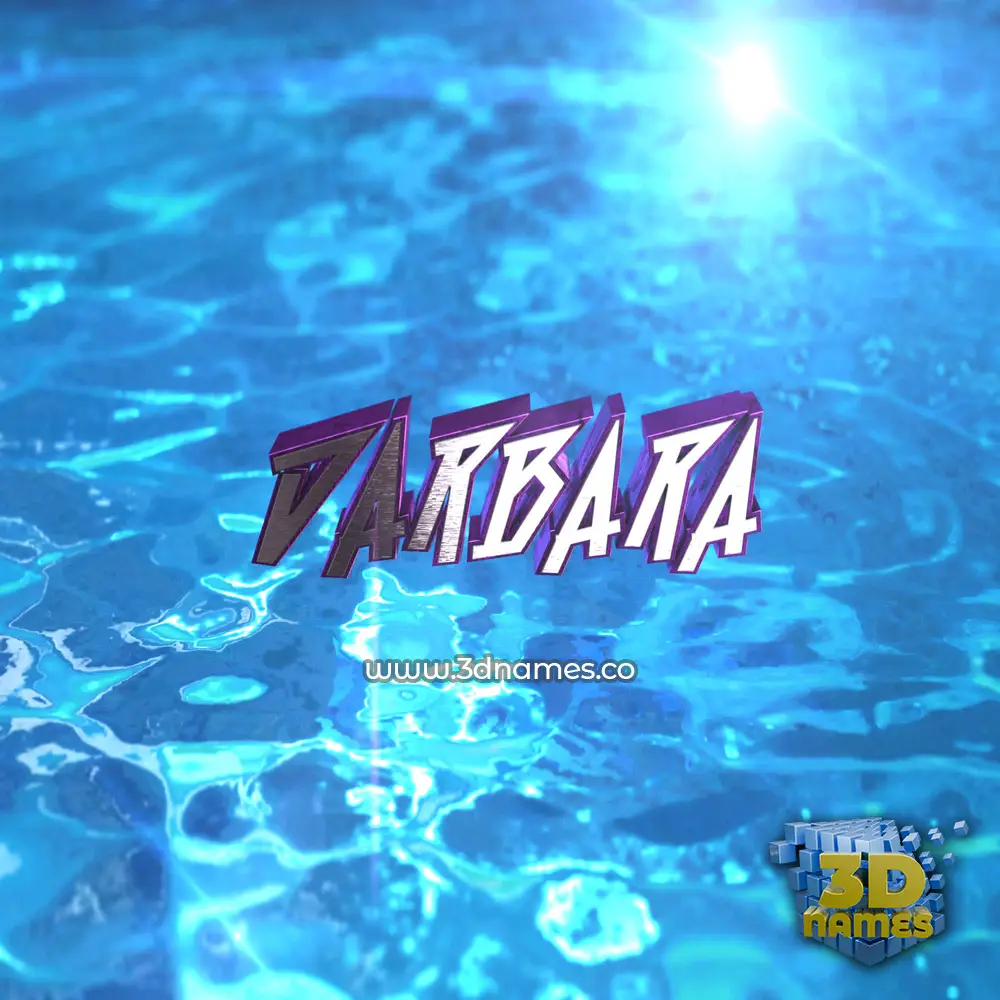 darbara in Water 2015 style - 3D name wallpaper