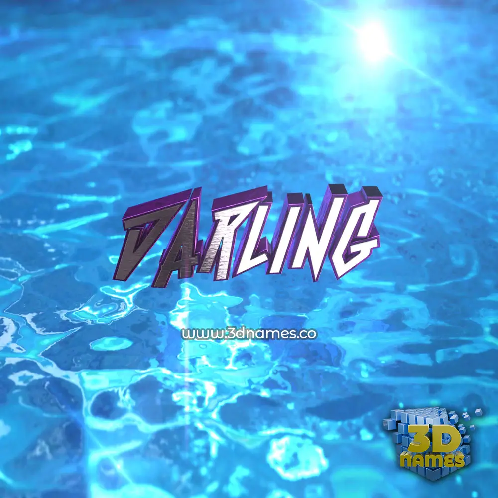 darling in Water 2015 style - 3D name wallpaper