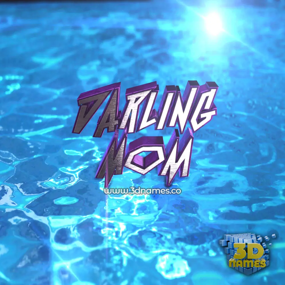 darling mom in Water 2015 style - 3D name wallpaper