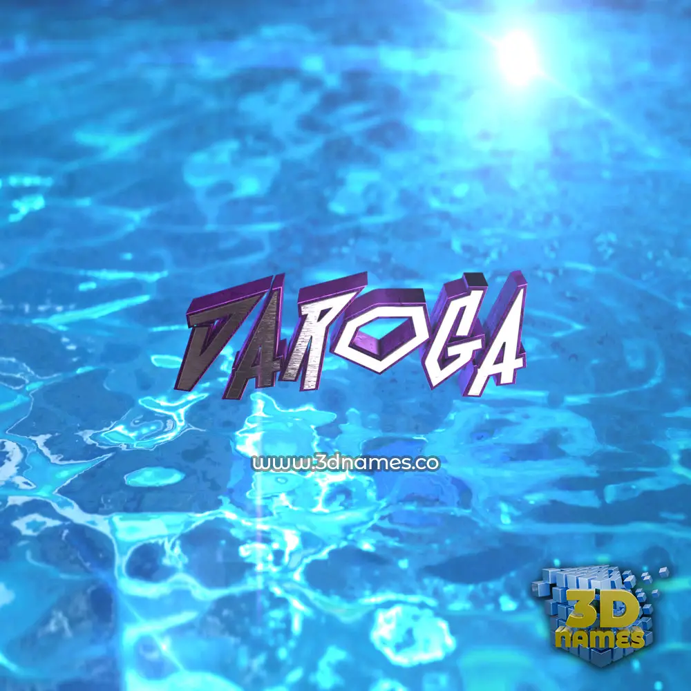 daroga in Water 2015 style - 3D name wallpaper