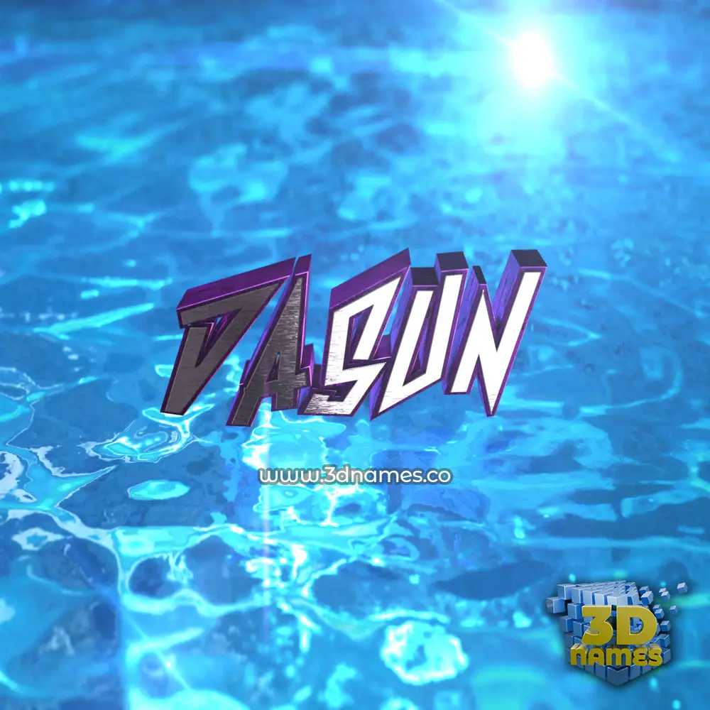 dasun in Water 2015 style - 3D name wallpaper