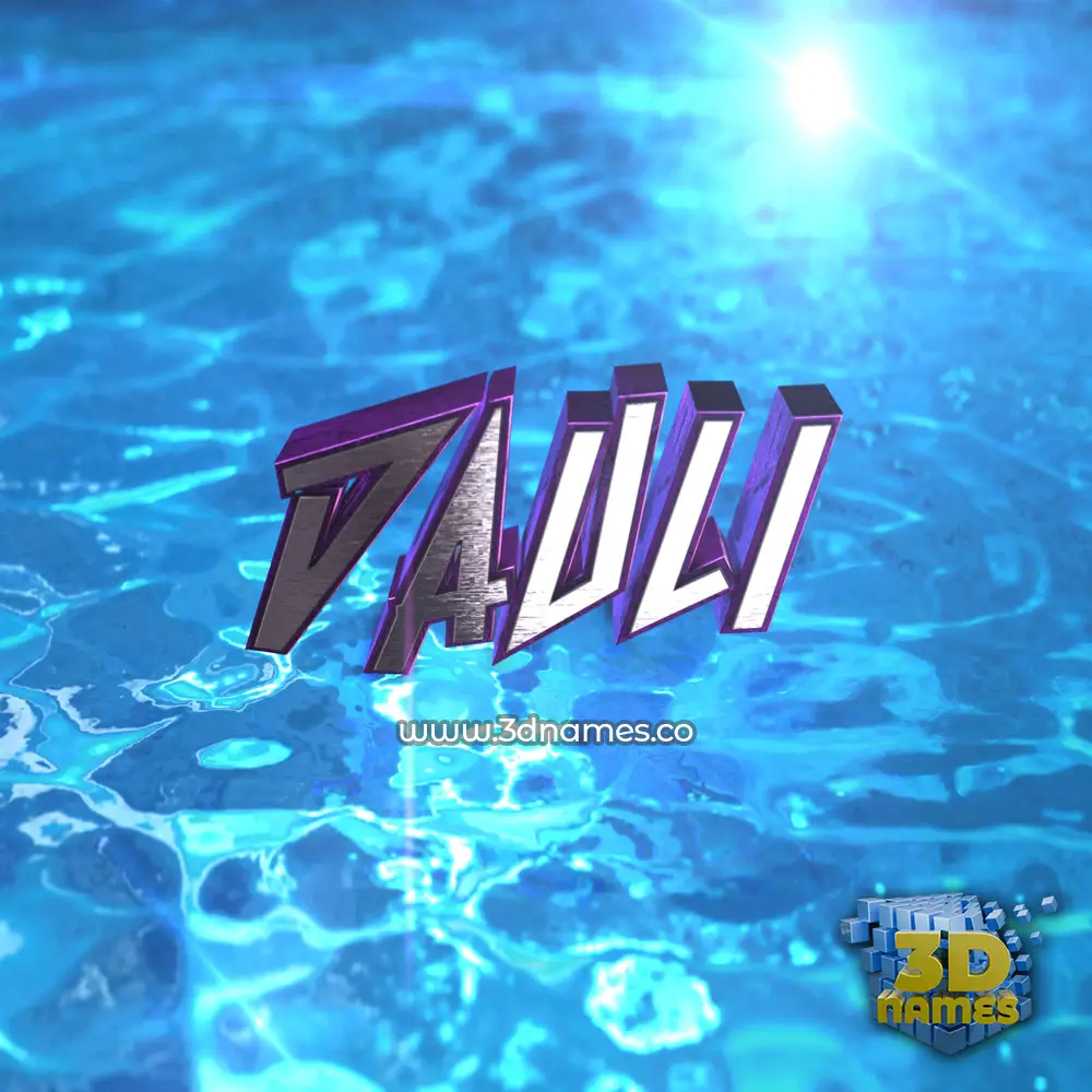 dauli in Water 2015 style - 3D name wallpaper