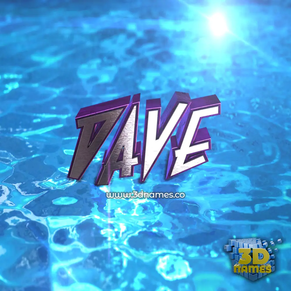 dave in Water 2015 style - 3D name wallpaper
