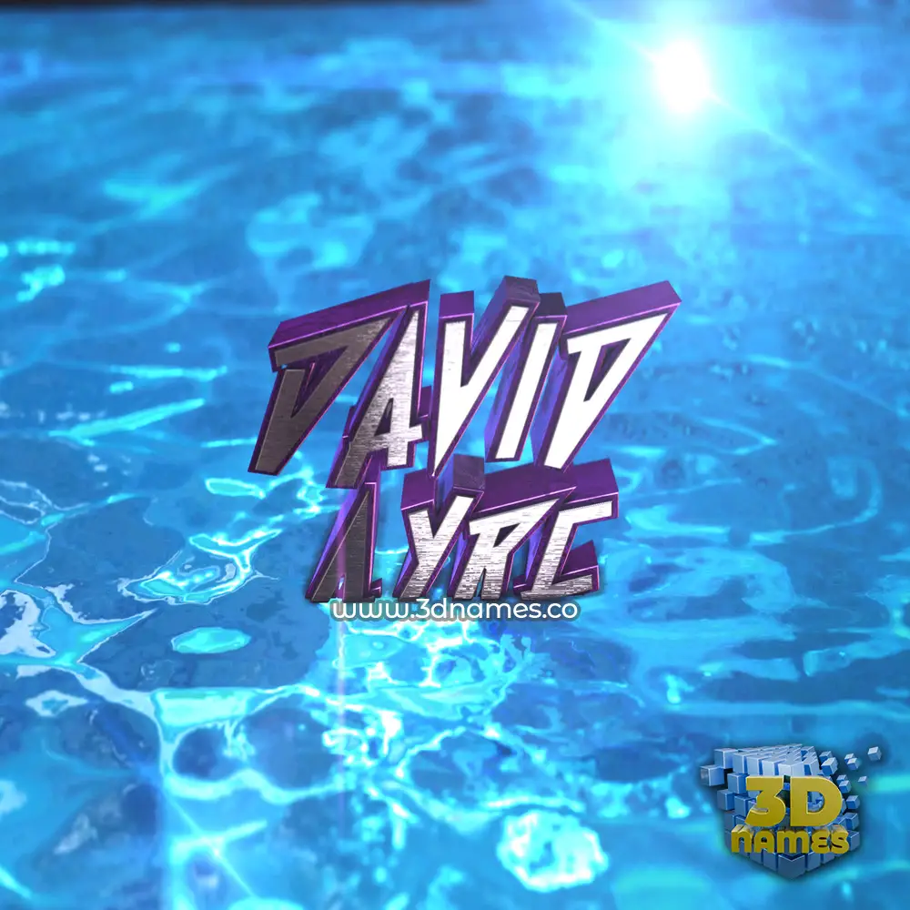 david ayre in Water 2015 style - 3D name wallpaper