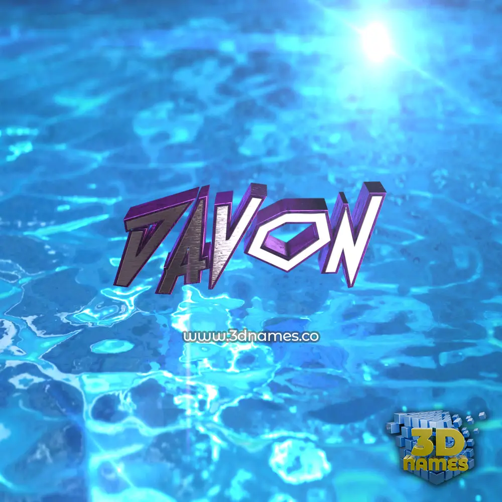 davon in Water 2015 style - 3D name wallpaper