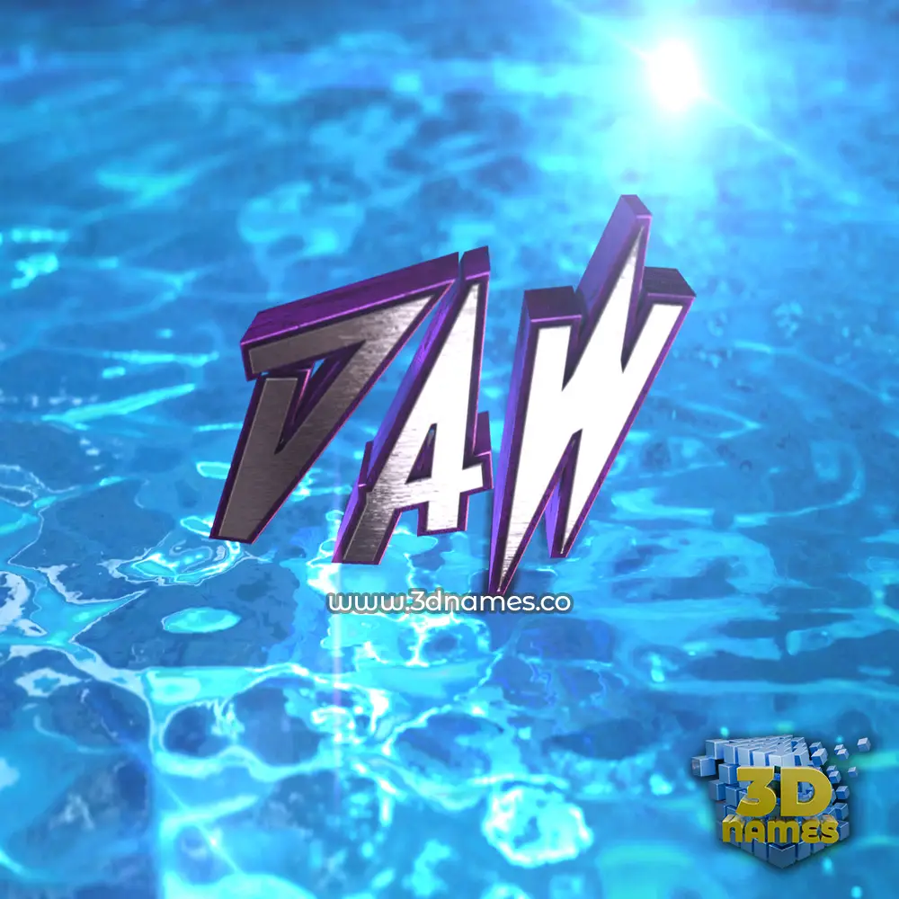 daw in Water 2015 style - 3D name wallpaper
