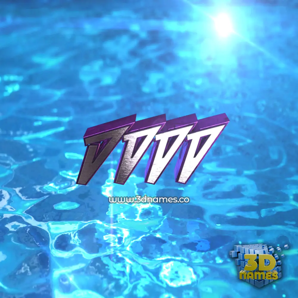 dddd in Water 2015 style - 3D name wallpaper