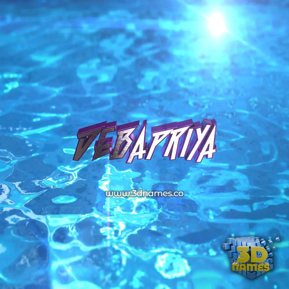 debapriya in Water 2015 style - 3D name wallpaper