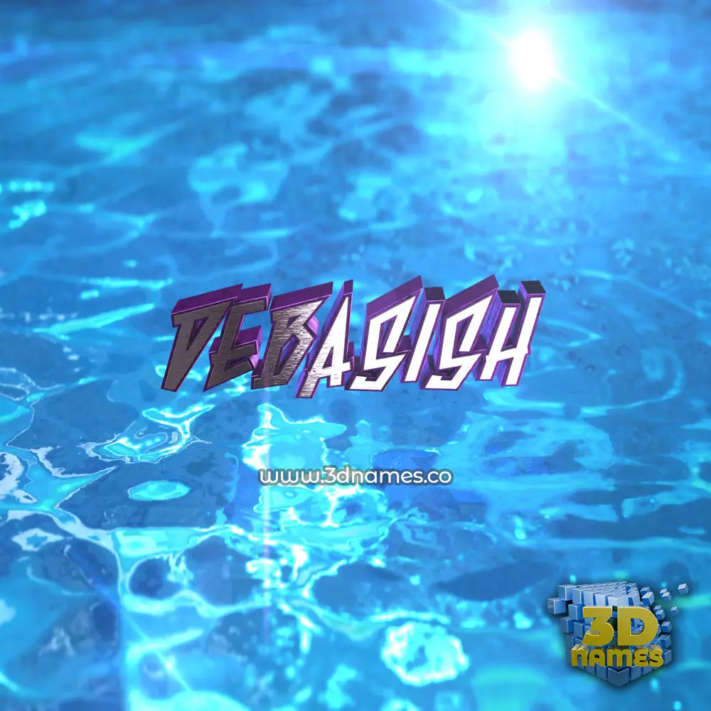debasish in Water 2015 style - 3D name wallpaper