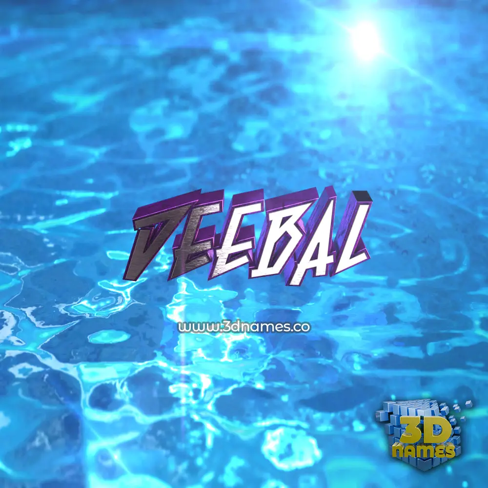 deebal in Water 2015 style - 3D name wallpaper