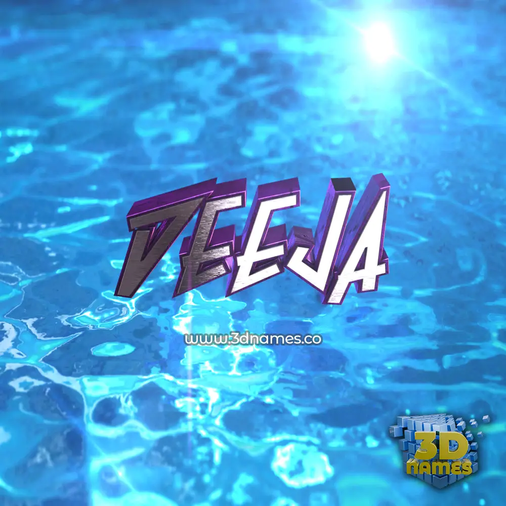 deeja in Water 2015 style - 3D name wallpaper