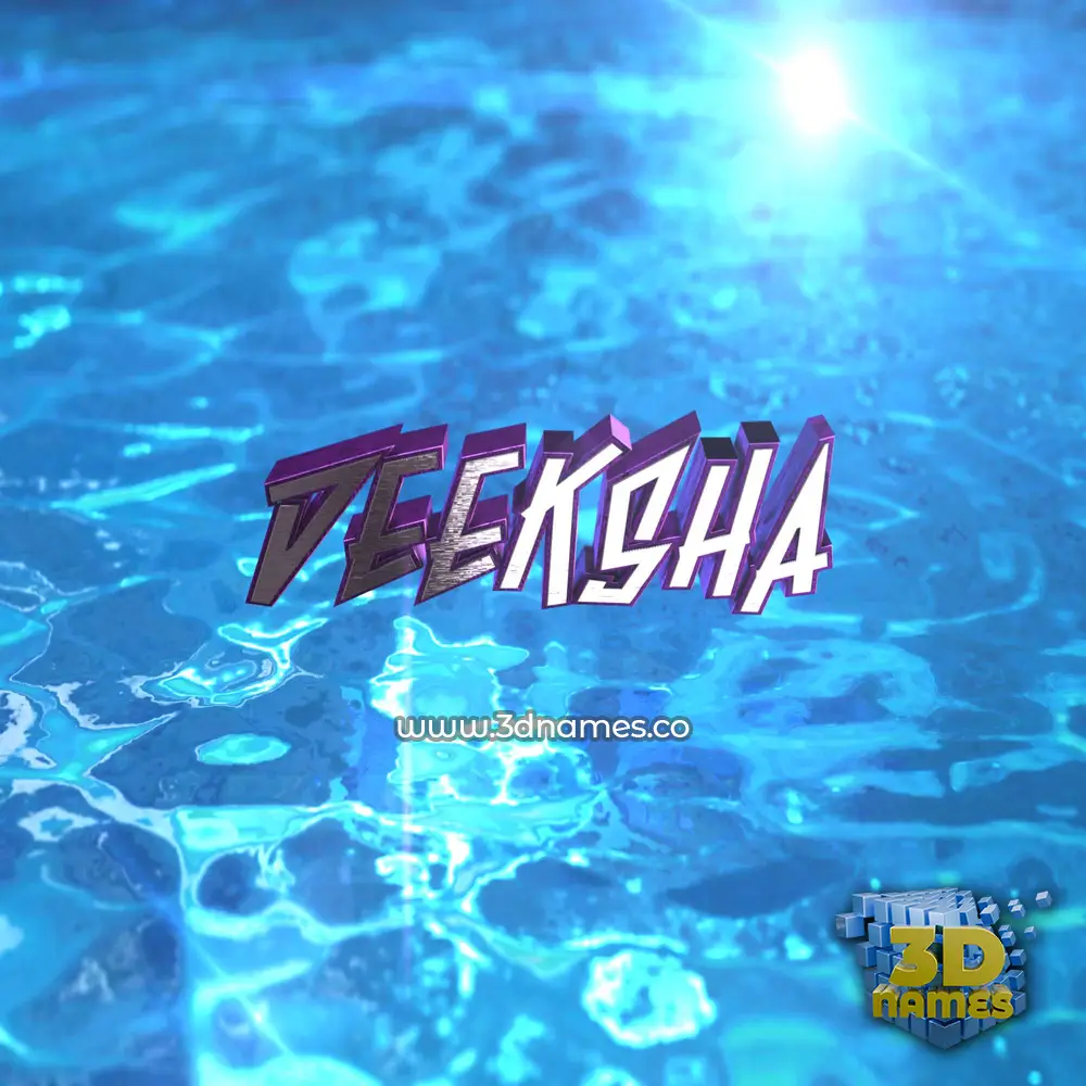 deeksha in Water 2015 style - 3D name wallpaper
