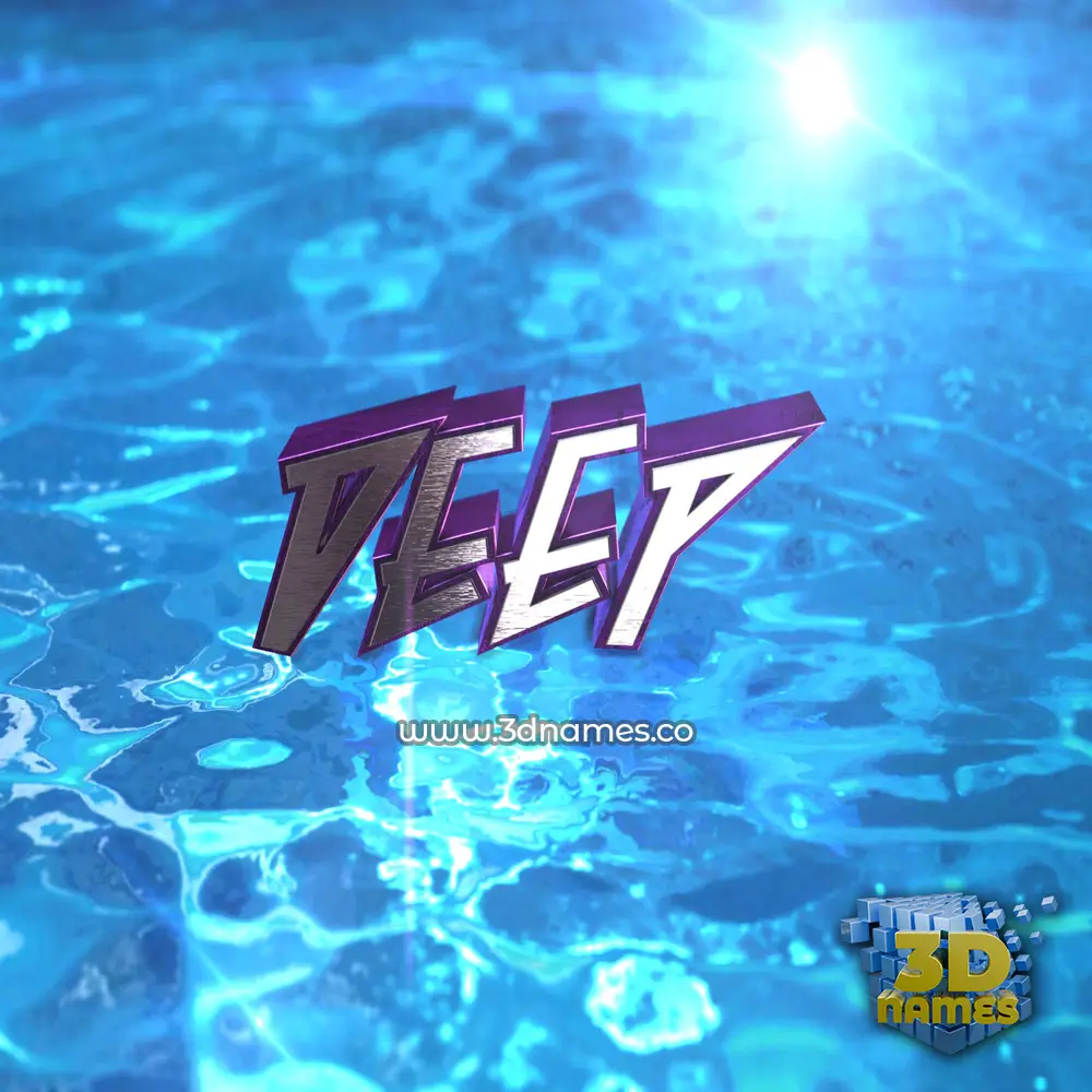 deep in Water 2015 style - 3D name wallpaper