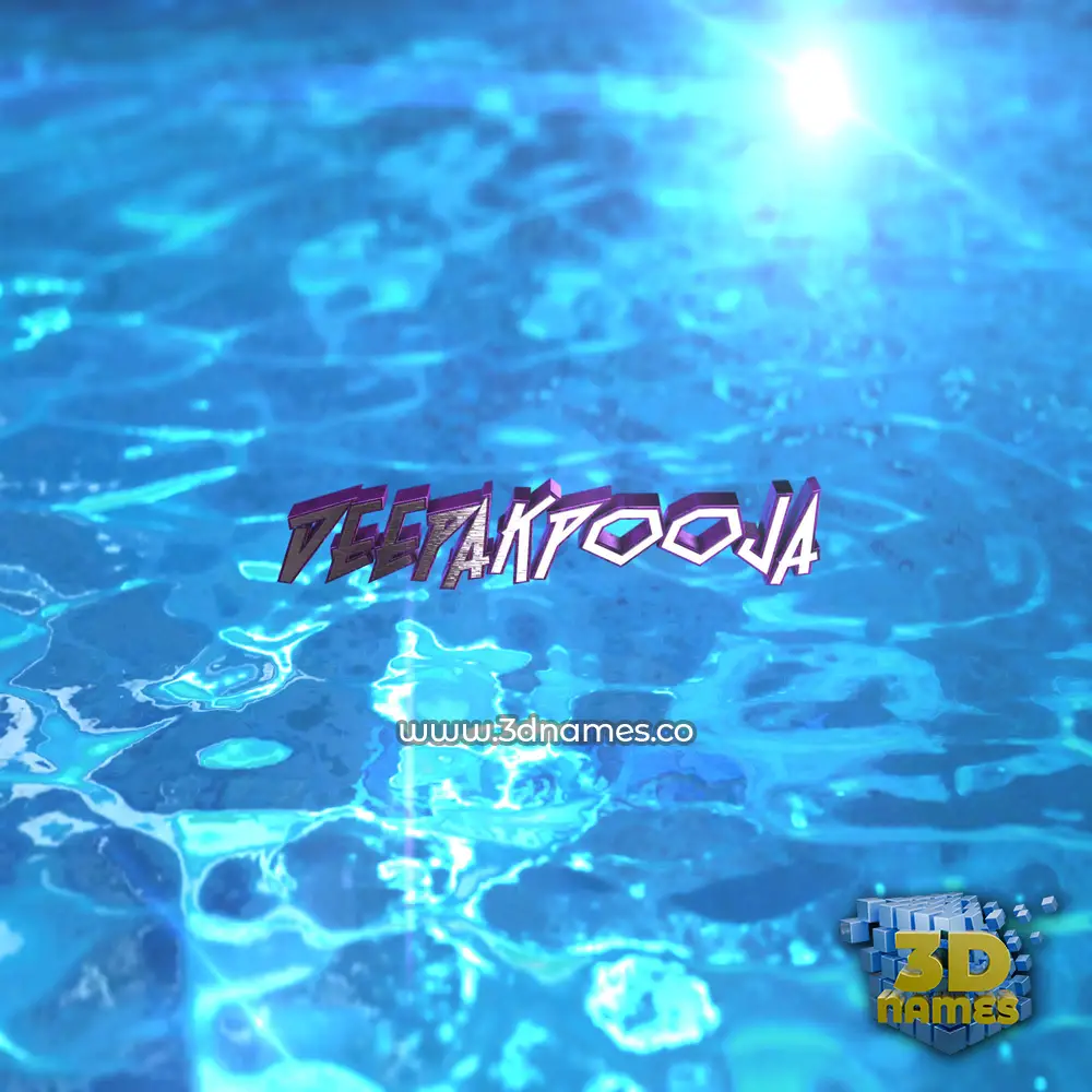 deepakpooja in Water 2015 style - 3D name wallpaper