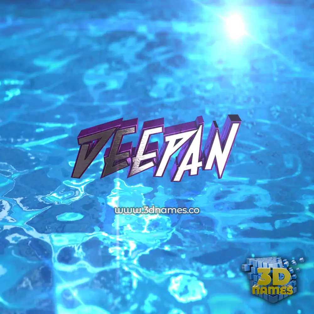 deepan in Water 2015 style - 3D name wallpaper