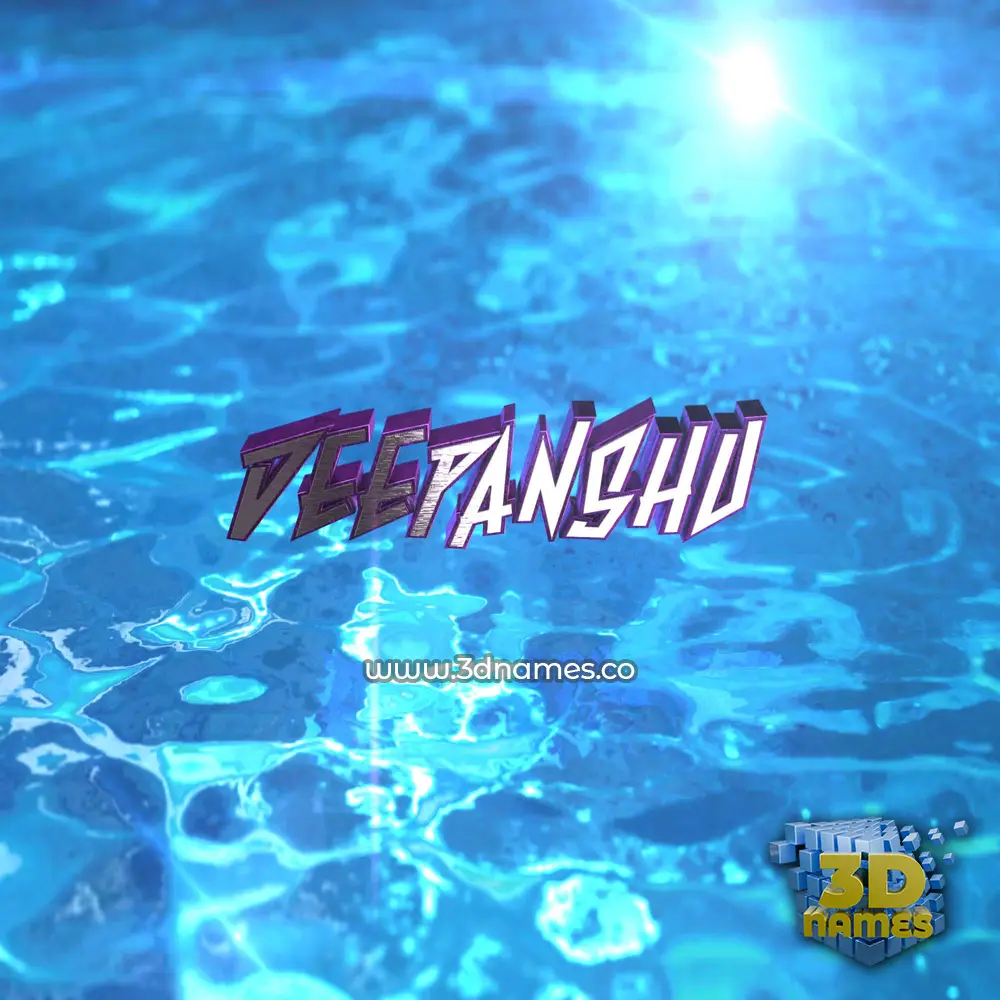 deepanshu in Water 2015 style - 3D name wallpaper