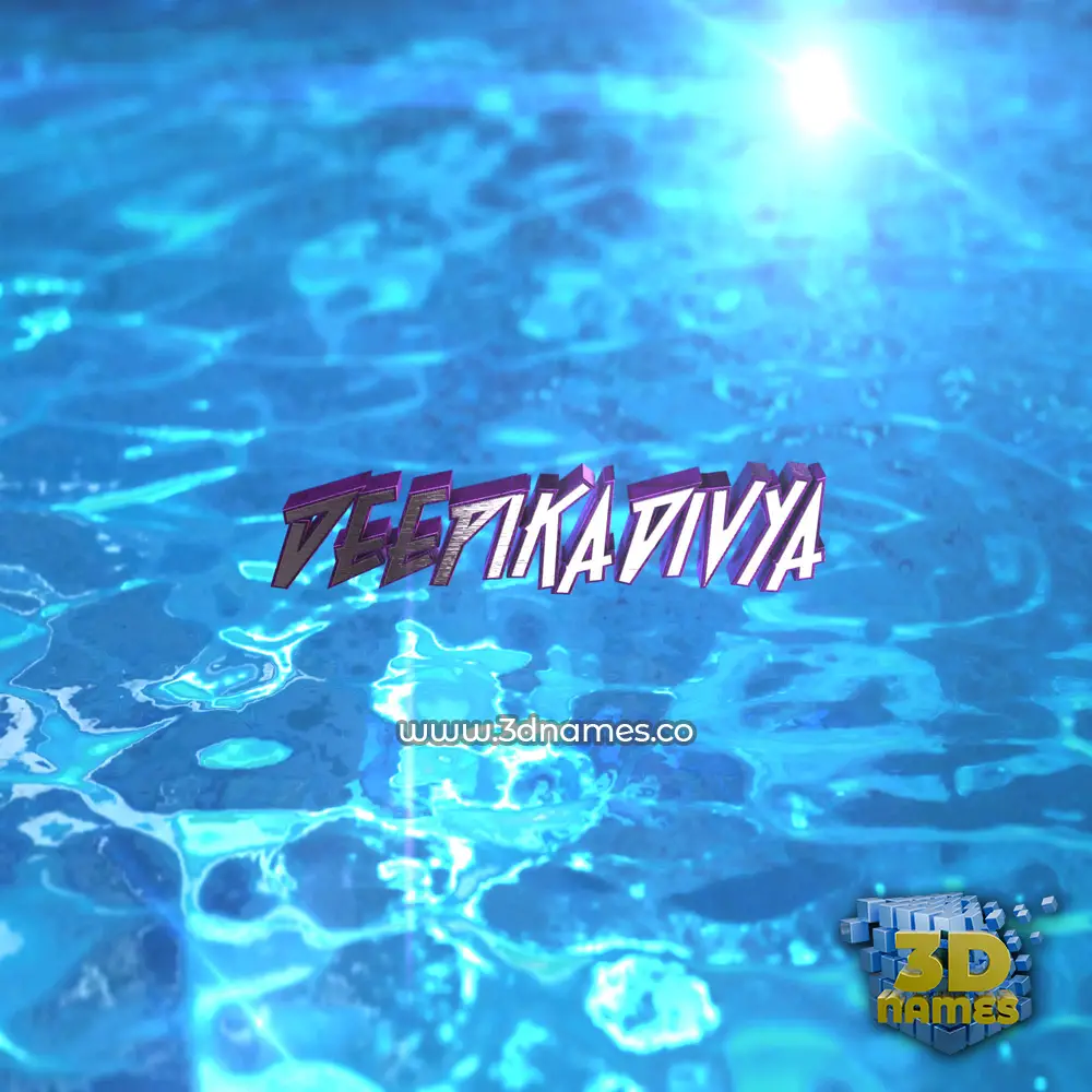 deepikadivya in Water 2015 style - 3D name wallpaper