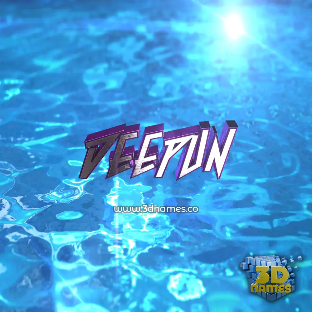 deepun in Water 2015 style - 3D name wallpaper