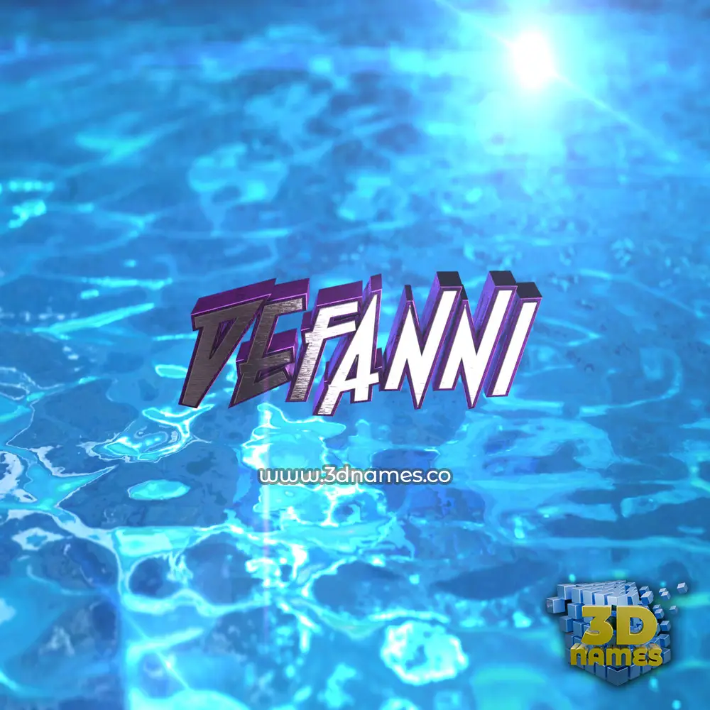 defanni in Water 2015 style - 3D name wallpaper