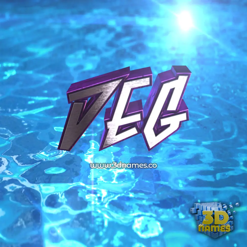 deg in Water 2015 style - 3D name wallpaper