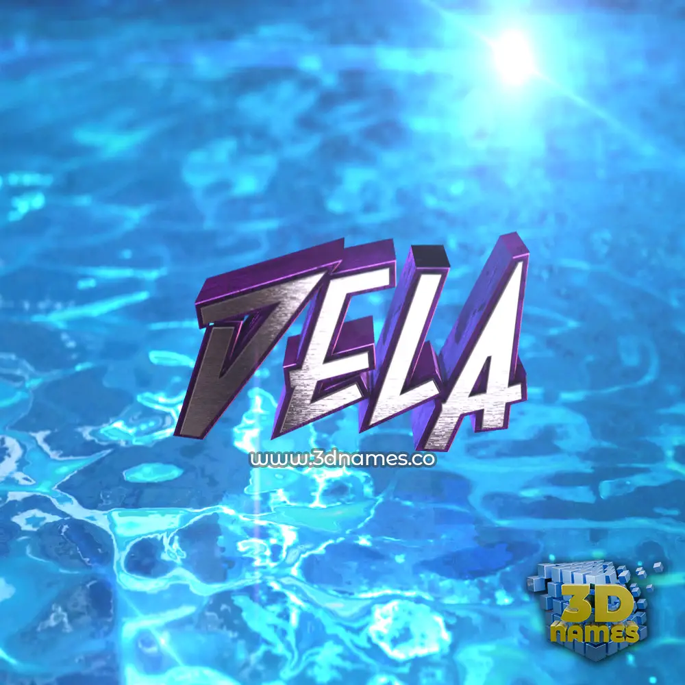 dela in Water 2015 style - 3D name wallpaper