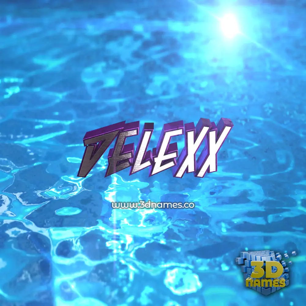 delexx in Water 2015 style - 3D name wallpaper