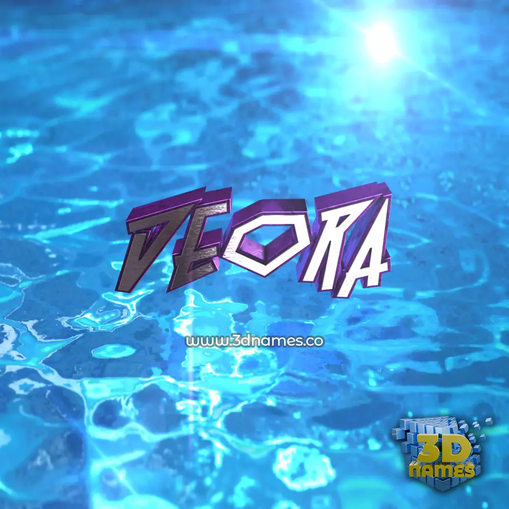 deora in Water 2015 style - 3D name wallpaper