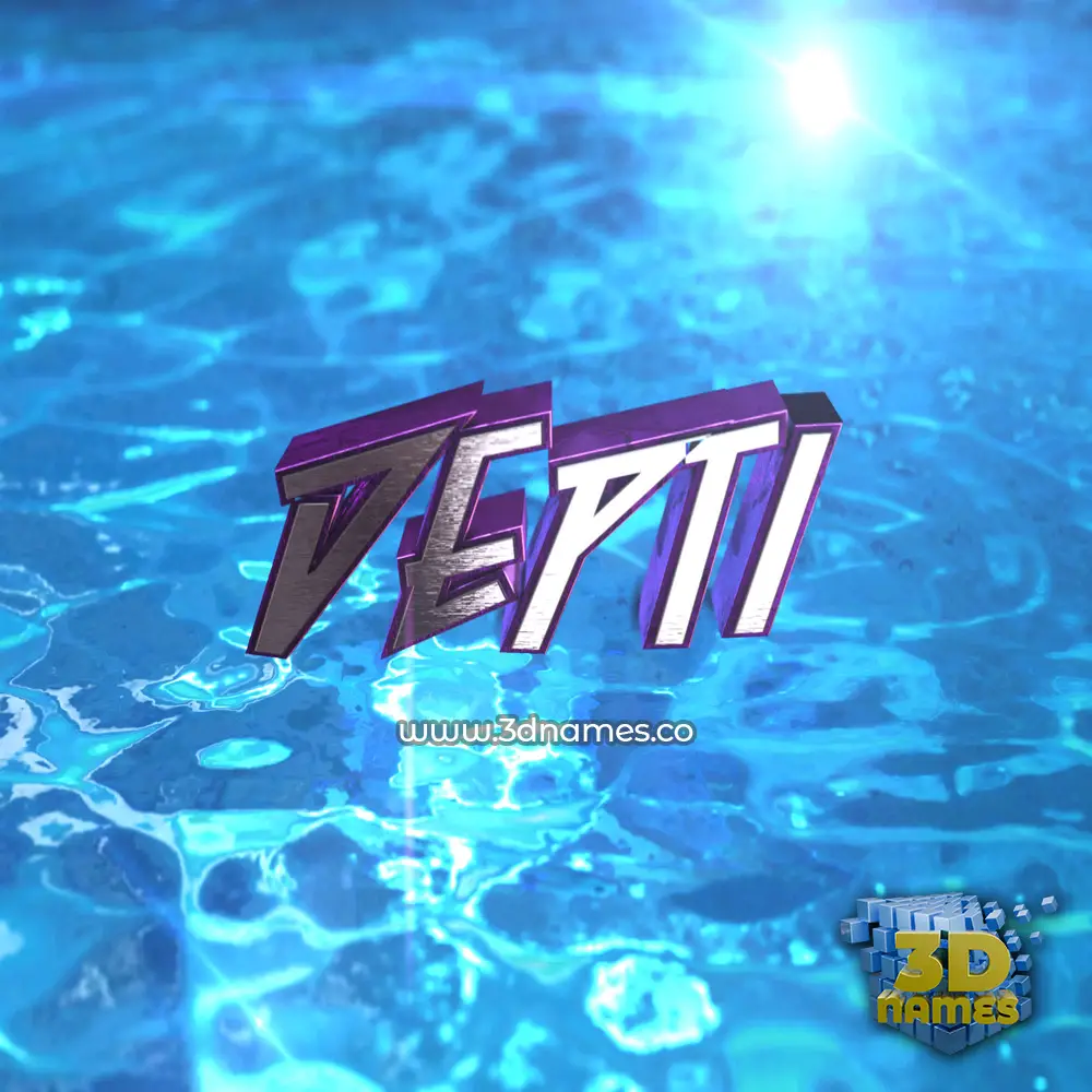 depti in Water 2015 style - 3D name wallpaper