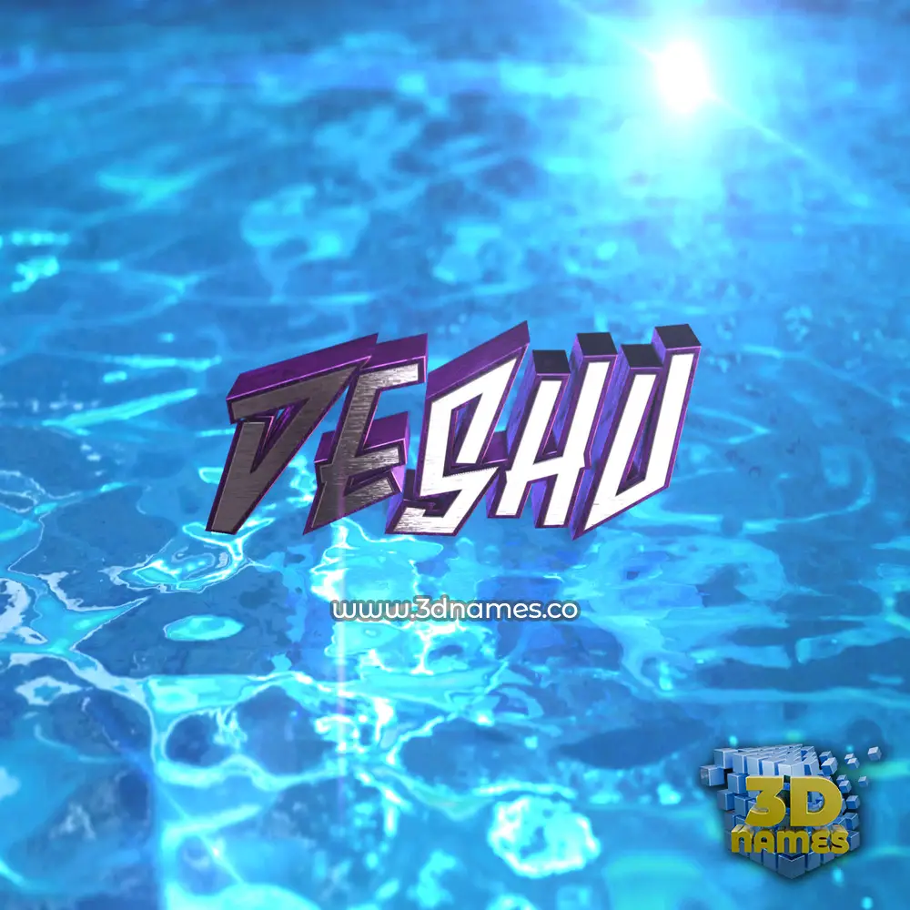 deshu in Water 2015 style - 3D name wallpaper