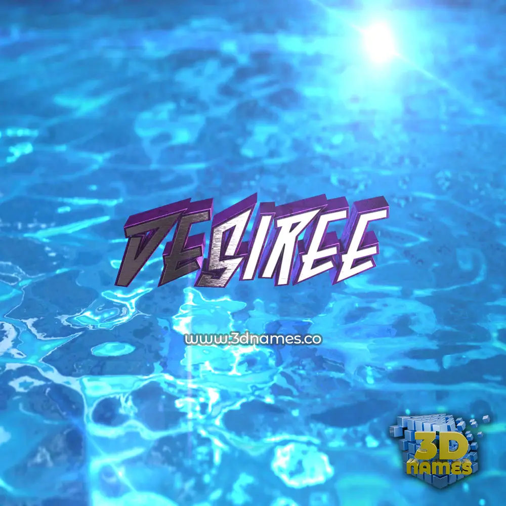 desiree in Water 2015 style - 3D name wallpaper