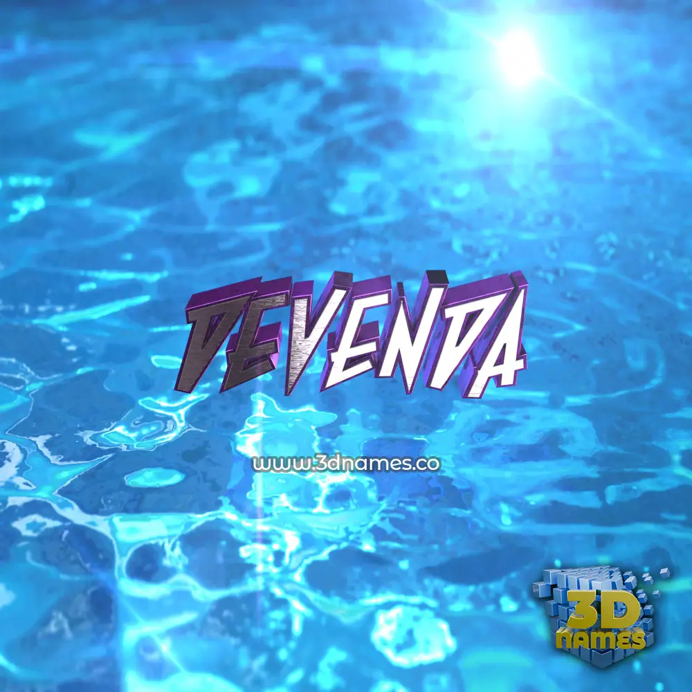 devenda in Water 2015 style - 3D name wallpaper
