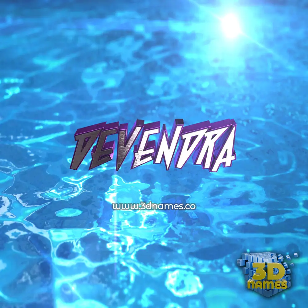 devendra in Water 2015 style - 3D name wallpaper