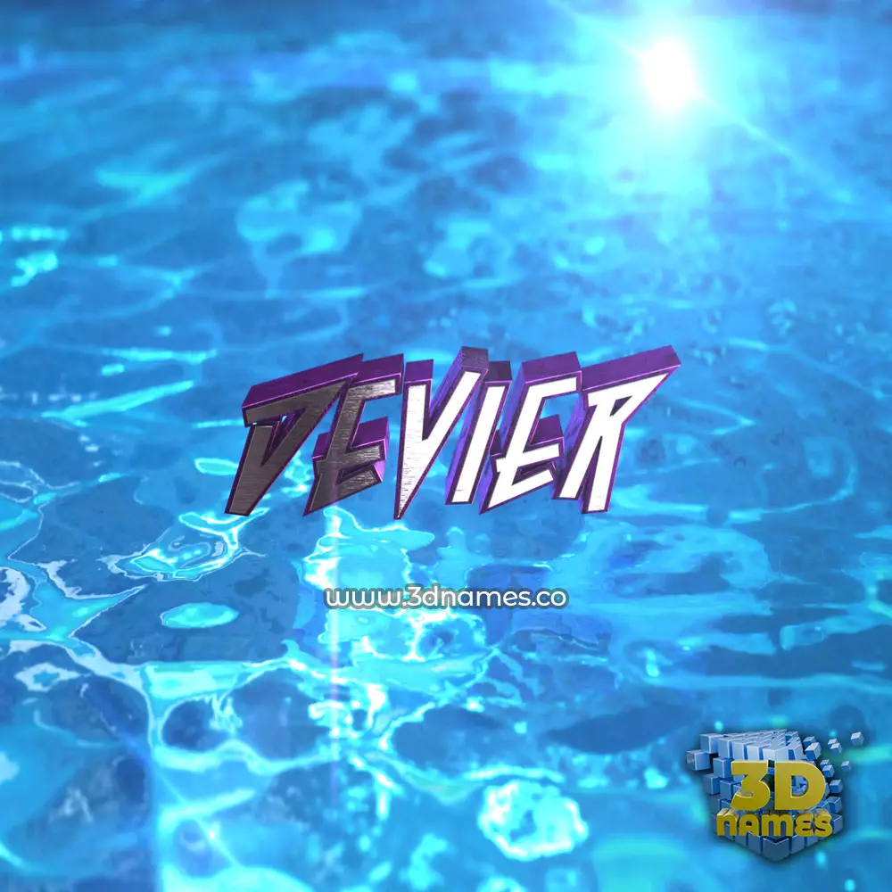 devier in Water 2015 style - 3D name wallpaper