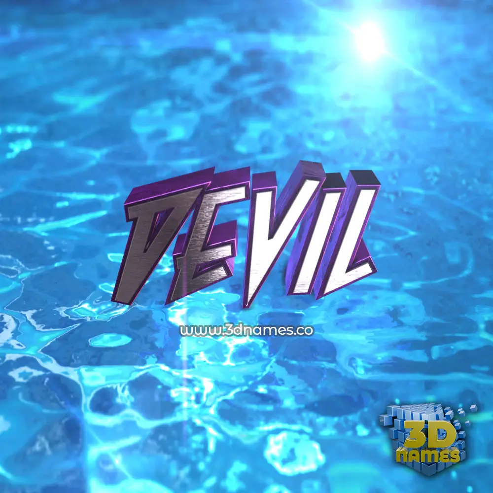 devil in Water 2015 style - 3D name wallpaper