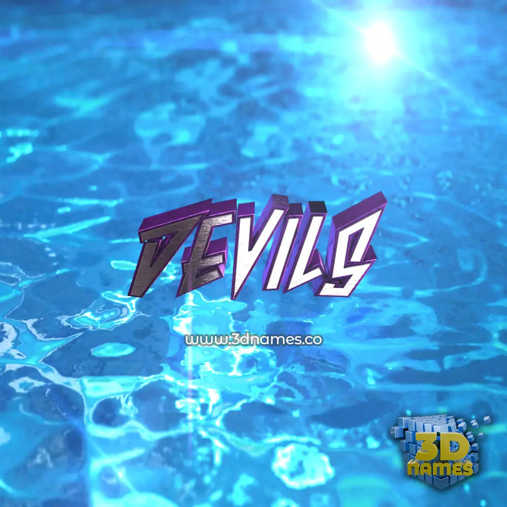 devils in Water 2015 style - 3D name wallpaper
